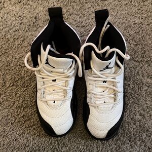 Jordan Kids White and Black Sneakers